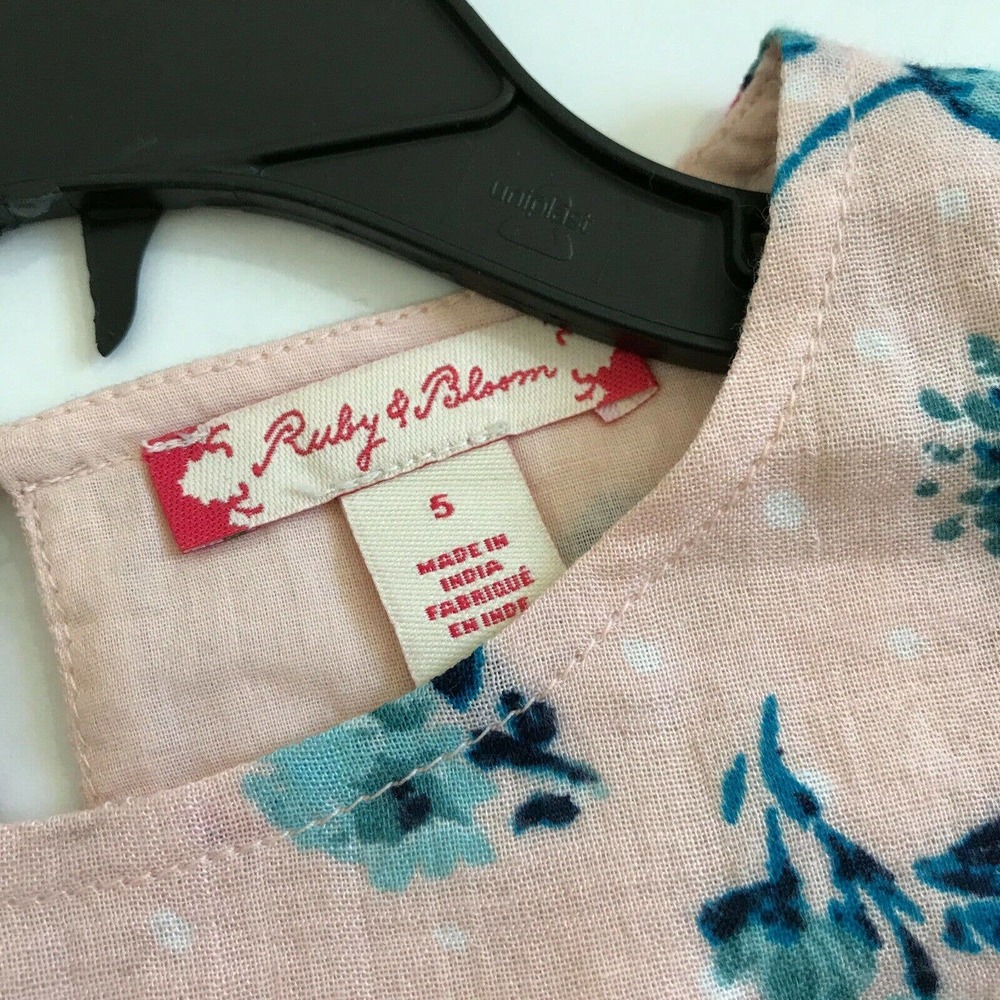 Ruby & Bloom Childrens Ruffle Woven Top - Picture 3 of 4